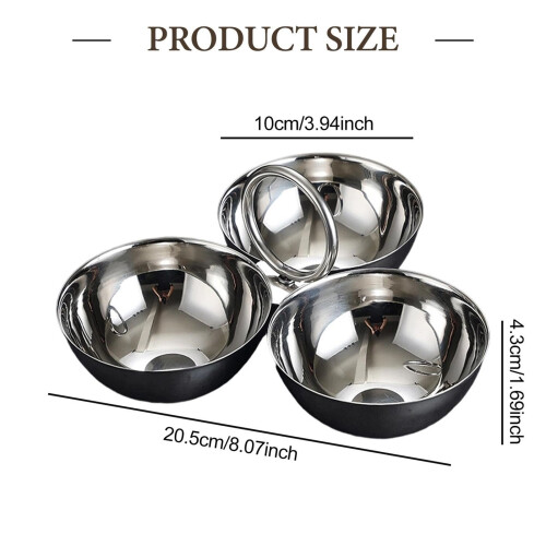 Plat de compartiment d'acier inoxydable de service de-Argent 2