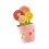 Blühende Steingut-Löffel-Set, 4er-Pack, Simpleclean-Gesicht-Rosa 1