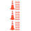 60Pièces Ensemble Mini Panneaux PVC Orange Jeu Et Éducatif 5