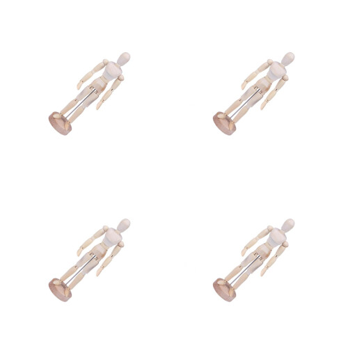 4Pièces Articulation Bois Pour Décor Photo Bureau Clair 1