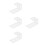 4Pièces Porte Casque Transparent Mural U Forme Polyvalent Pour Bureau 4
