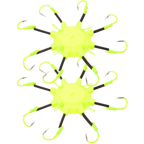 8Pièces Hameçons Calmar Fluorescents Grand Crochet 2