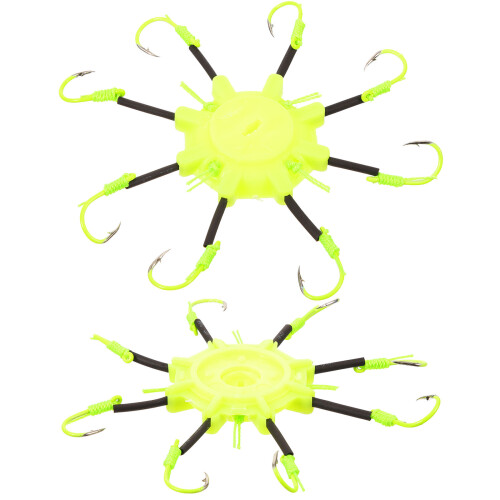 8Pièces Hameçons Calmar Fluorescents Grand Crochet 1