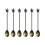 6Pcs Star Shape Long Handle Stirring Spoon-Green and patina 1