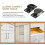 8Ensembles Kit Rouleaux Portes Armoires Noires, Usage 7