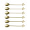 Pack of 6 Practical Stirring Spoons for Coffee Tisane-gold 1