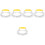 5Pièces Rangement Métal Multi-Sections Portable Design Moderne 6