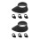 8Pièces Couvre-Oculaires Caoutchouc Noir Et Protection 8