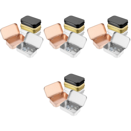 20Pièces Boîtes Couvercle Rangement Accessoires Compact 2