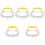 5Pièces Rangement Métal Multi-Sections Portable Design Moderne 5