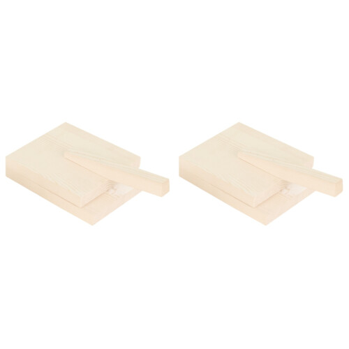 2Pièces Outils Cuisine -Pâte Bois Beige Usage Sûr 1