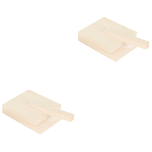 2Pièces Outils Cuisine -Pâte Bois Beige Usage Sûr 2