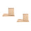 2Pièces Étagère Livres Bois Beige Compact Design Moderne 9