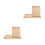 2Pièces Étagère Livres Bois Beige Compact Design Moderne 5