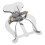 3Ensembles Trombone Lyre Argent + Flûte + Saxophone Clip Avec Chiffon 1