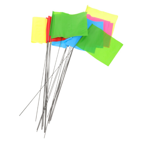 60Pièces Petits Drapeaux Jardin Piquets En Acier