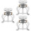 3Ensembles Trombone Lyre Argent + Flûte + Saxophone Clip Avec Chiffon 8