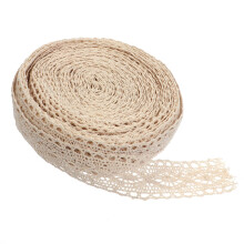 2PiÚces Bande Dentelle Crochet Beige Pour Couture Décorations DIY