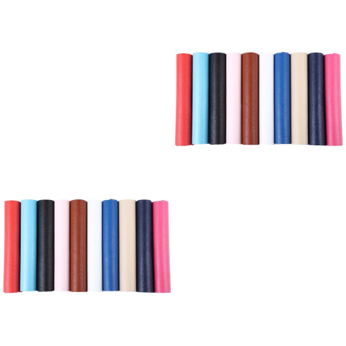 20Pièces Cuir PU À Texture Claire Couleurs Variées Pour Accessoires 2