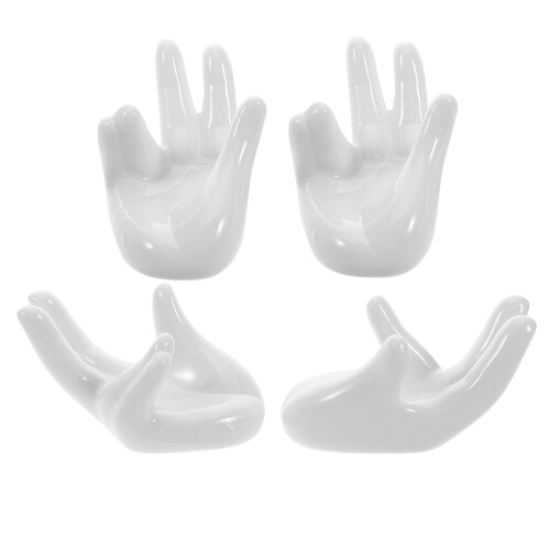8Pièces Porte-Œufs Céramique Main Support De Table Pour Pâques 2