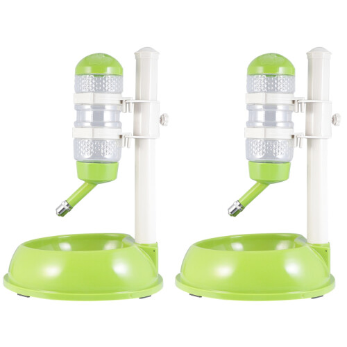 2Pièces Accessoire Chat Vert Distributeur Automatique Durable Sécurisé 1