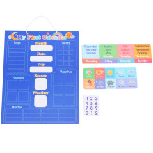 2Pcs Rubber Magnetic Calendar Toy for Kids Learning Center