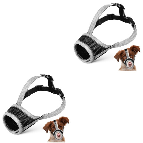 2Pièces Protection Bouche Argent Avec Boucle Sécurisée Ajustable 2