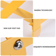 2Pcs Yellow Metal Cutting Board Rack with Anti-Tip Design