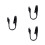3Pcs Flexible Adjustable Black Book Light for Home Use Music Stand 8