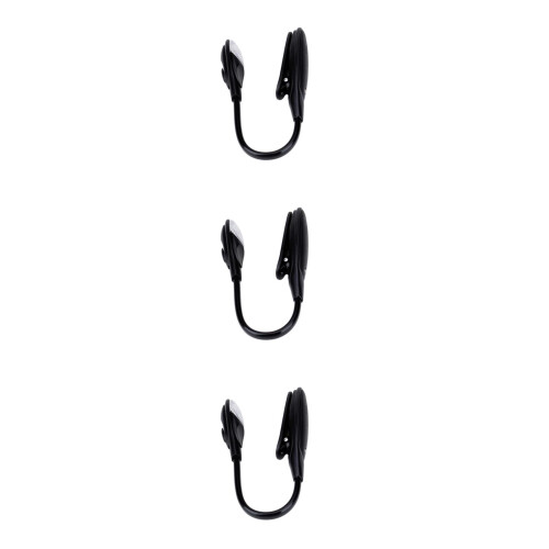 3Pcs Flexible Adjustable Black Book Light for Home Use Music Stand 2