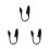 3Pcs Flexible Adjustable Black Book Light for Home Use Music Stand 6