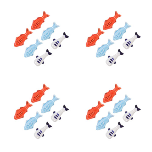 24Pcs Mini Fish Ceramic Chopstick Holder Japanese Style Tableware 1