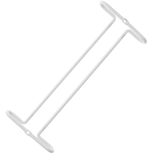 3Pcs White Wall Mounted Wine Glass Display Rack for Kitchen Bar 1