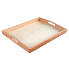 2Pièces Plateau Montessori Bois Beige Jouet Cognitif Enfants