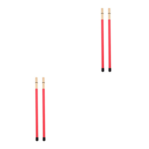2Paren Paar Bamboe Drumstokken, Geschikt Voor Percussie Beginners 2