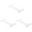 3Pcs White Wall Mounted Wine Glass Display Rack for Kitchen Bar 3