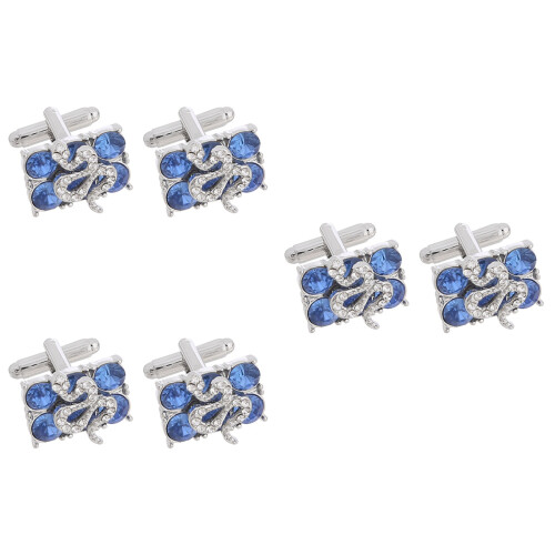 3Paires Boutons Manchette Décoratifs Style Formel 2