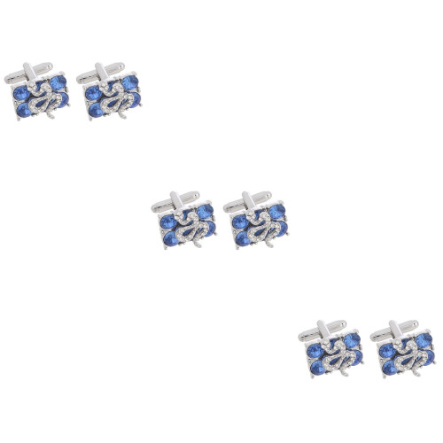 3Paires Boutons Manchette Décoratifs Style Formel 1