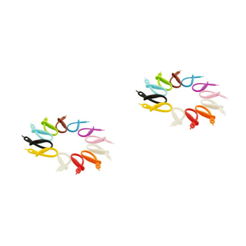 24Pcs Assorted Color Silicone Wine Cup Mark Strip Drink Markers 1