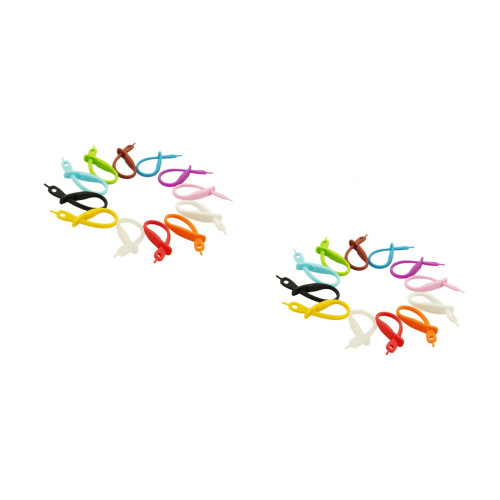 24Pcs Assorted Color Silicone Wine Cup Mark Strip Drink Markers 2