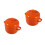2Pcs Orange Ceramic Stew Pot with Lid for Kitchen Cooking and Steaming 4