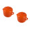 2Pcs Orange Ceramic Stew Pot with Lid for Kitchen Cooking and Steaming 8