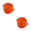 2Pcs Orange Ceramic Stew Pot with Lid for Kitchen Cooking and Steaming 9