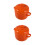 2Pcs Orange Ceramic Stew Pot with Lid for Kitchen Cooking and Steaming 7