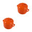 2Pcs Orange Ceramic Stew Pot with Lid for Kitchen Cooking and Steaming 5