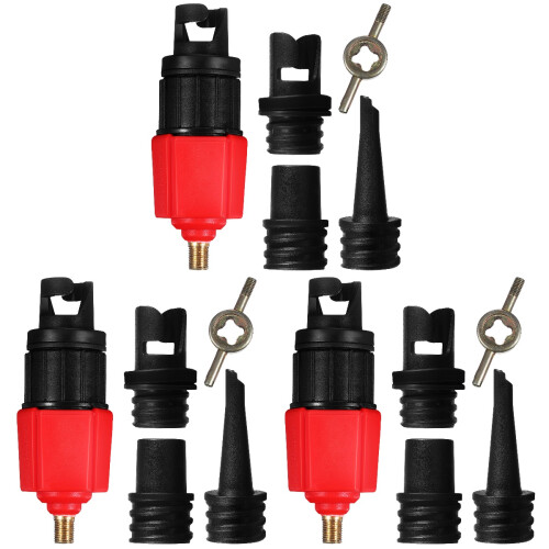 3Sets Air Mattress Pump Adapter Compact Inflatable Valve Assorted 1