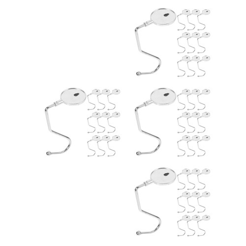 40Pcs Compact Silver Desk Bag Hooks for Home Office and Dorm 2
