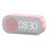 Z7 Pink Alarm Clock & Bluetooth Speaker with HD Mirror Display 2