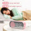 Pink Multifunction Bluetooth Speaker Clock with Mirror, ABS, Lithium Battery 3
