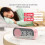 Pink Multifunction Bluetooth Speaker Clock with Mirror, ABS, Lithium Battery 10
